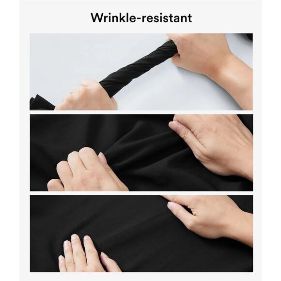 Halara Midi Dress Medium Cowl Neck Sleeveless Crossover Wrinkle Resistant Black - Picture 4 of 12